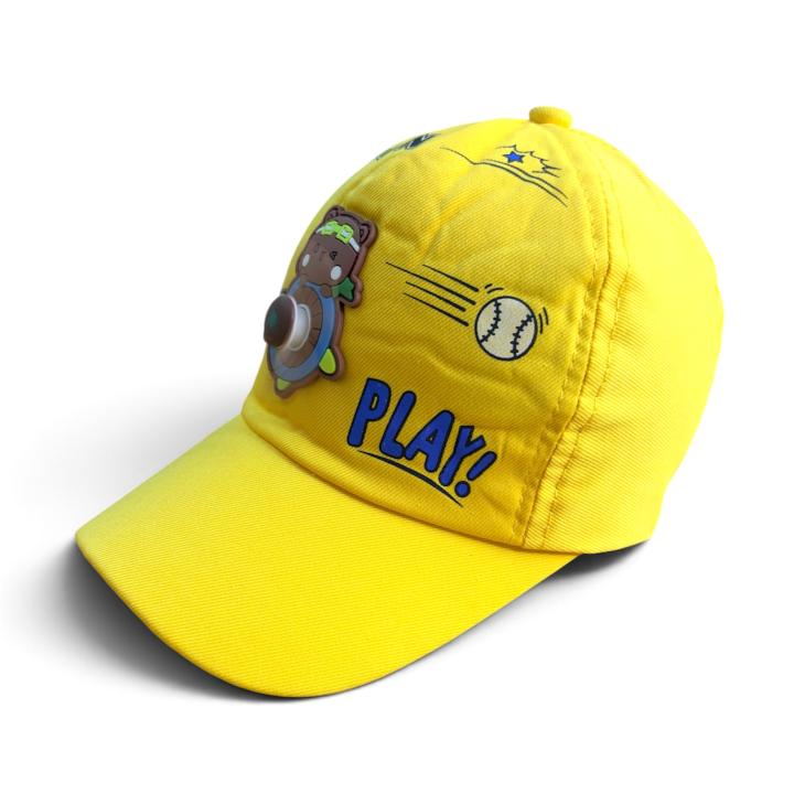 OLY BABY Cartoon Fan Baseball Cap for Kids Yellow