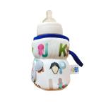Oly Baby Bottle Cover for Wide Neck Feeding Bottles (125ml) – Soft Plush Stretchable Baby Feeding Bottle Cover with Easy-to-Hold Strap (Multicolor)